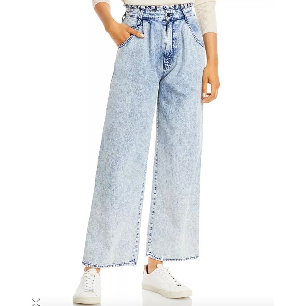 Mother The Ruffle Greaser Ankle Jeans In Threading The Needle Size 27 Stretch